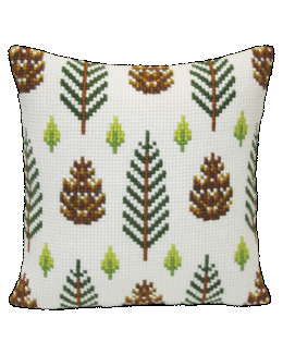 Broderikit Kudde Skogen