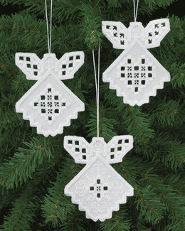 Hardanger Julgransdekoration Änglar 3-p