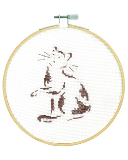 Broderikit Tavla Lekande Katt