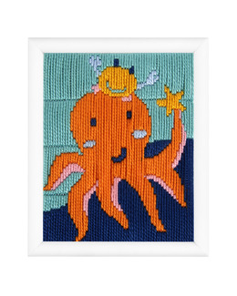 Broderikit Långstygn Bläckfisk