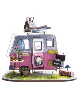 Miniatyrrom Campingvogn Strikking, pynt, garn og strikkeoppskrifter