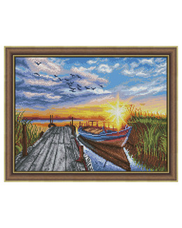 Diamond painting Solnedgång