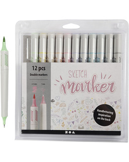 Tuschpennor Sketch Marker pastellfärg