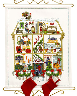 Broderikit Kalender Julhuset