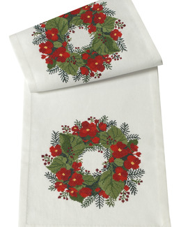 Broderikit Löpare Blomsterkrans