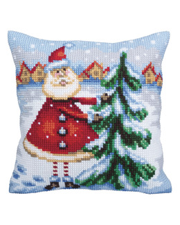 Broderikit Kudde Julgranen