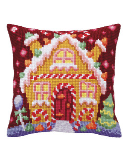 Broderikit Kudde Pepparkakshus