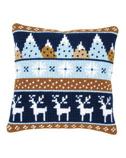 Broderikit Kudde Vintermotiv Ren