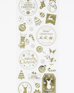 Stickers Jul guld
