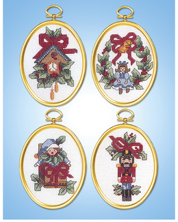 Broderikit Tavlor Julmotiv 4-pack