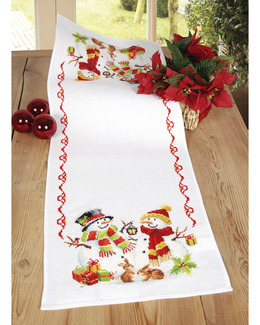 Broderikit Löpare Snögubbar