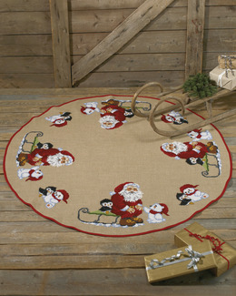 Broderikit Julgransmatta På kälken