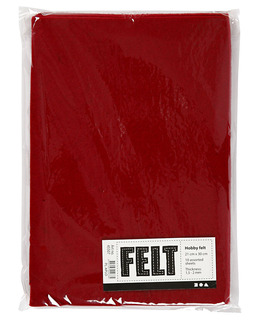 Hobbyfilt Röd 10-pack
