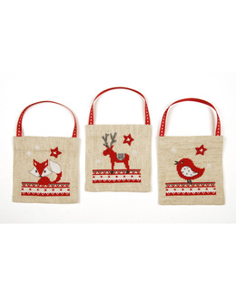 Broderikit Presentpåsar Jul 3-pack