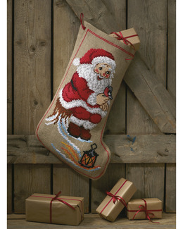 Broderikit Julstrumpa På stubben