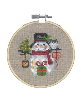 Broderikit Tavla Snögubbe