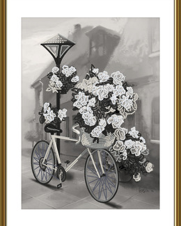 Pärlbroderi Tavla Cykel