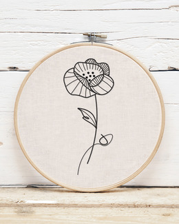 Broderikit Tavla Poppy Blomma