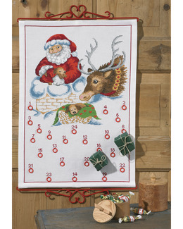 Broderikit Kalender Tomte & Ren