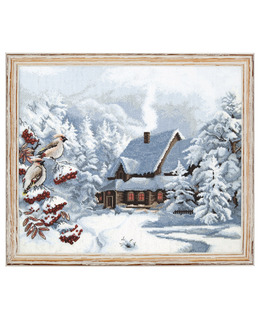 Broderikit Tavla Snötäckt