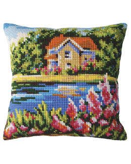 Broderikit Kudde Sommarhus