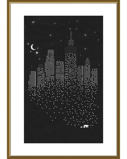 Broderikit Tavla Natt Stad