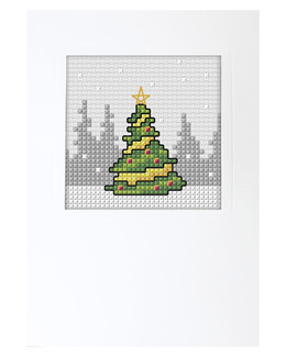 Broderikit Kort Julgran