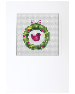 Broderikit Kort Julkrans