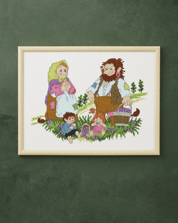 Broderikit Tavla Trollfamiljen