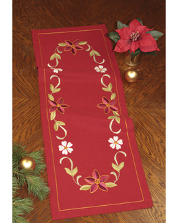Broderikit Löpare Julblommor