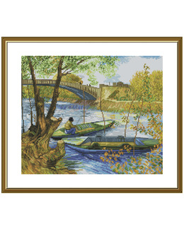 Broderikit Tavla Fiske