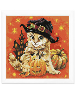Diamond painting Halloween katt