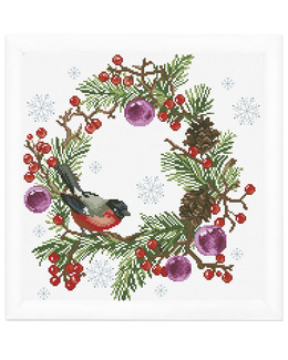 Broderikit Tavla Vinter Krans