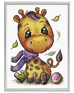 Broderikit Tavla Söt Giraff