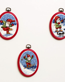 Broderikit Flexitavlor Vinterhobby 3-pack