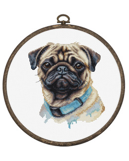 Broderikit Tavla Mops