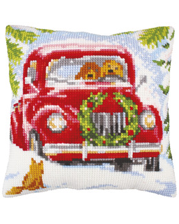 Broderikit Kudde Julfärd