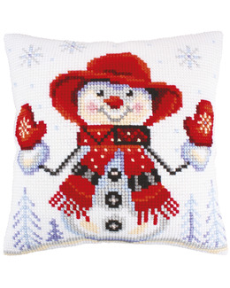 Broderikit Kudde Snögubben