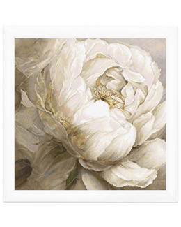 Broderikit Tavla Vitt Blomster