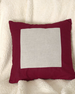 Kuddfodral vinröd/oblekt