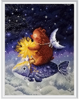 Diamond painting Björnen i rymden