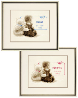 Broderikit Födelsetavla Älskade nalle