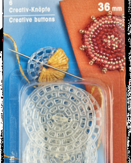 Kreative knapper 36 mm Strikking, pynt, garn og strikkeoppskrifter