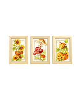 Broderikit Tavlor Ljuva höst 3-pack