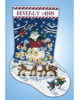 Broderikit Julstrumpa Light Night