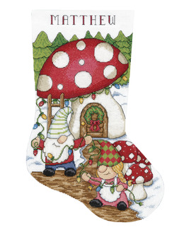 Broderikit Julstrumpa Gnomes