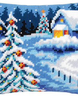 Broderikit Kudde Jul i byn