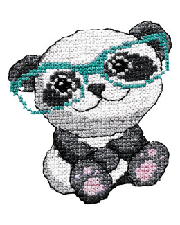 Broderi Panda Strikking, pynt, garn og strikkeoppskrifter