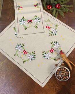 Broderikit Duk Vackert julpynt