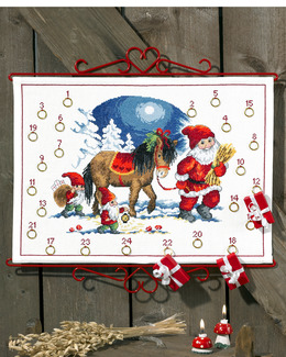 Broderikit Kalender Tomtens häst